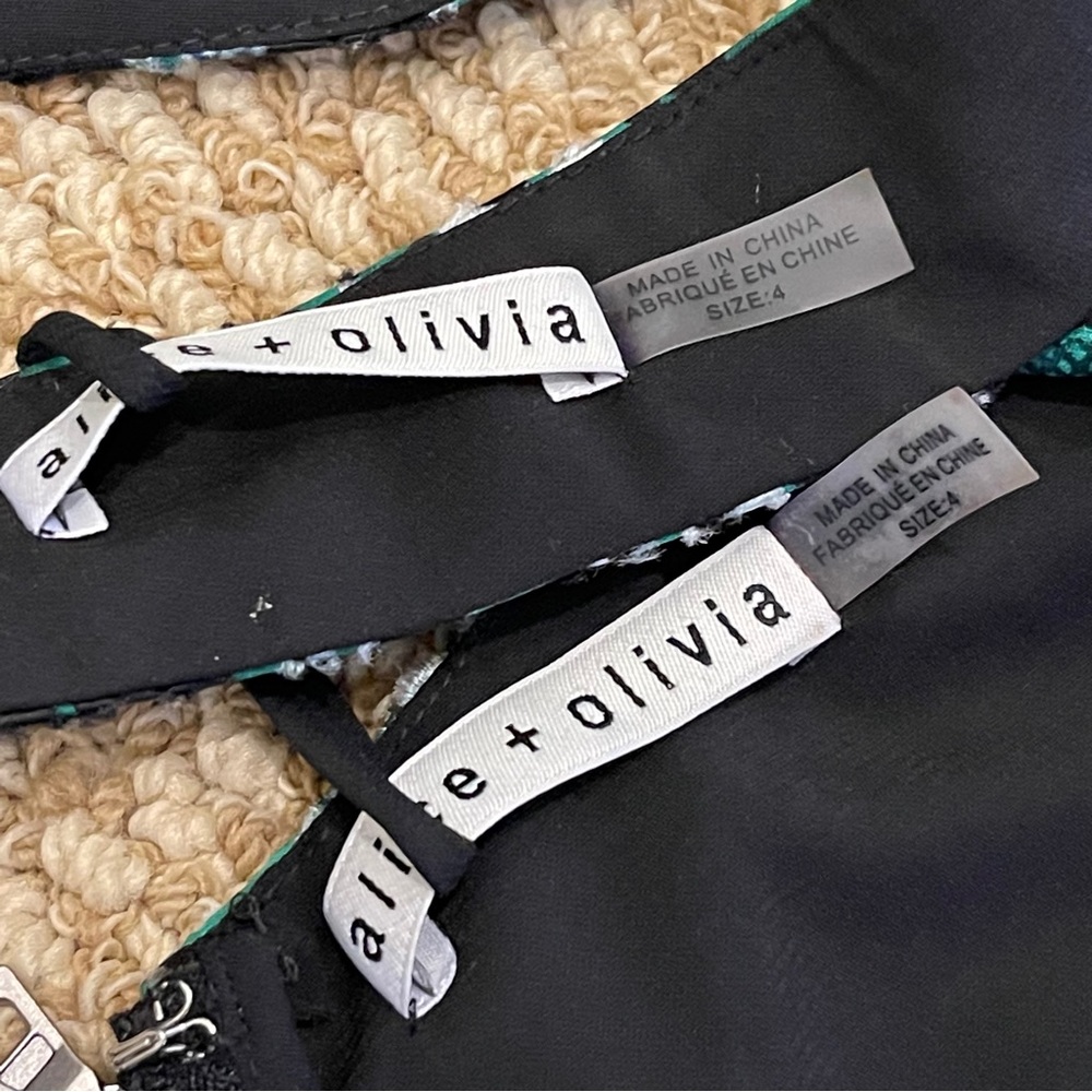 Alice + Olivia Rita Green Snakeskin Dress 4 - Picture 8 of 12